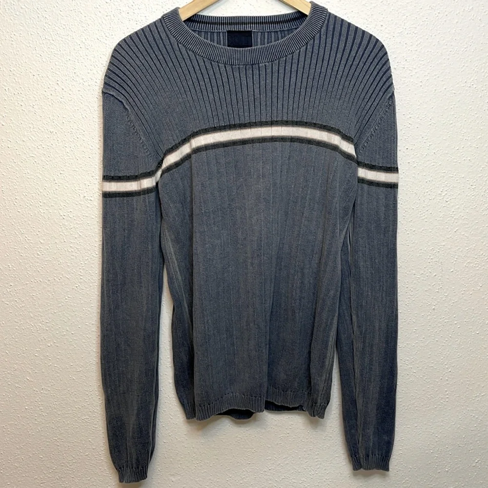 Vintage Y2K Extreme Gear Striped Long Sleeve Crewneck Small - Picture 1 of 4